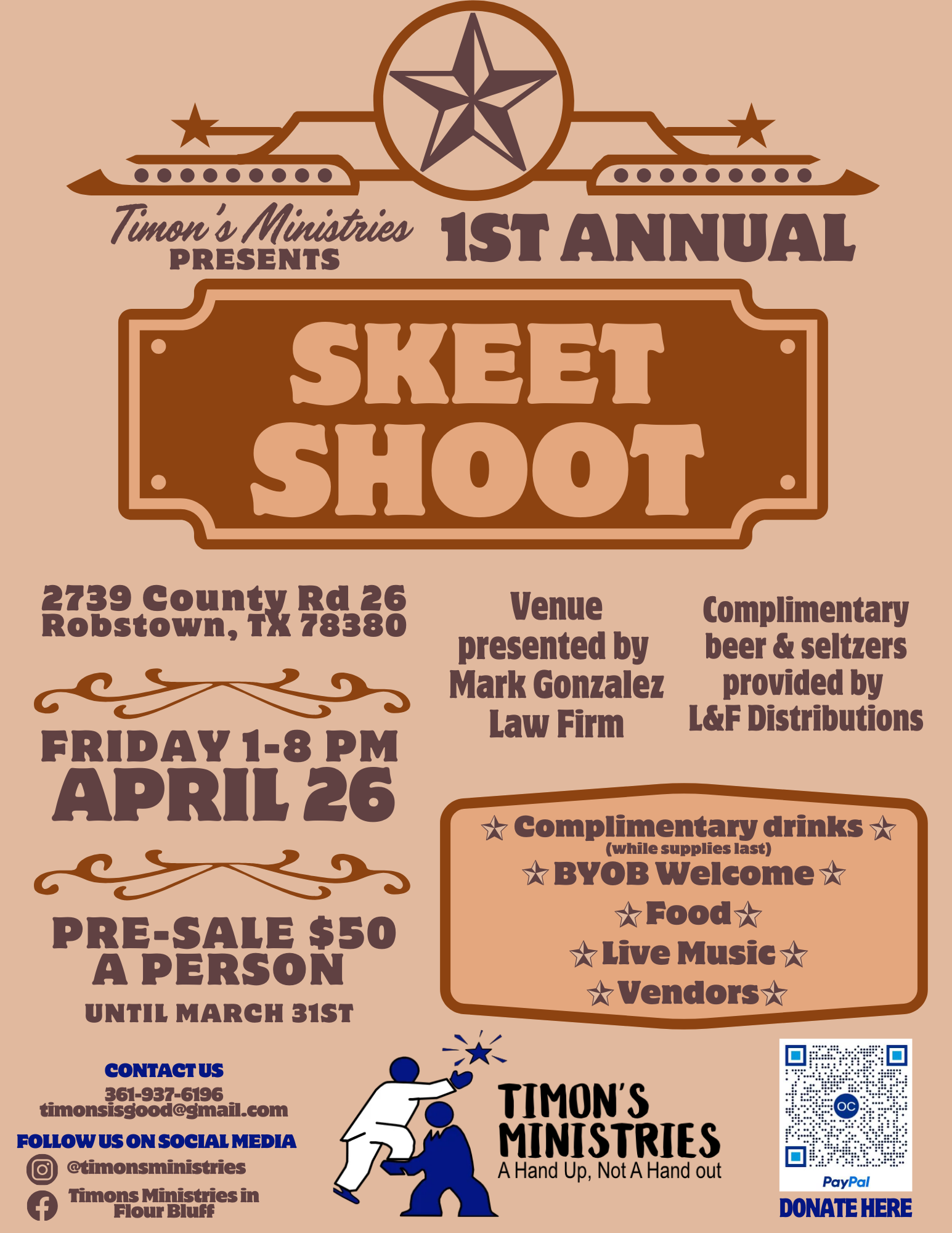 Skeet Shoot Flyer with information of the event